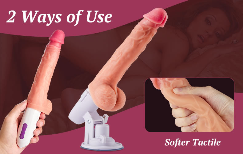 Arny Multi-angles 8 Thrusting Rotating Vibrating Heating Remote Control Dildo Machine 11 Inch