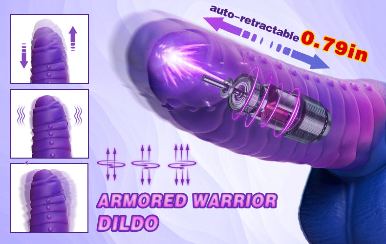 Absalom-Caterpillar 9-Inch Color-changing Intelligent Heating 3 Thrusting 5 Vibrating Dildo